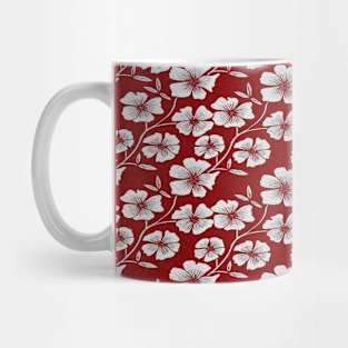 Red and White Mug